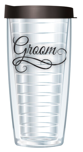 28oz Mega Tumbler - Groom Vinyl w/ Black Lid H2-000GRM