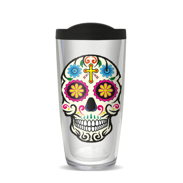 28oz Mega Tumbler - Sugar Skulls w/ Black Lid H2-10125