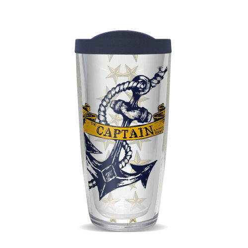 16oz Tumbler - Captain Is Always Right w/ Navy Lid 02-10130