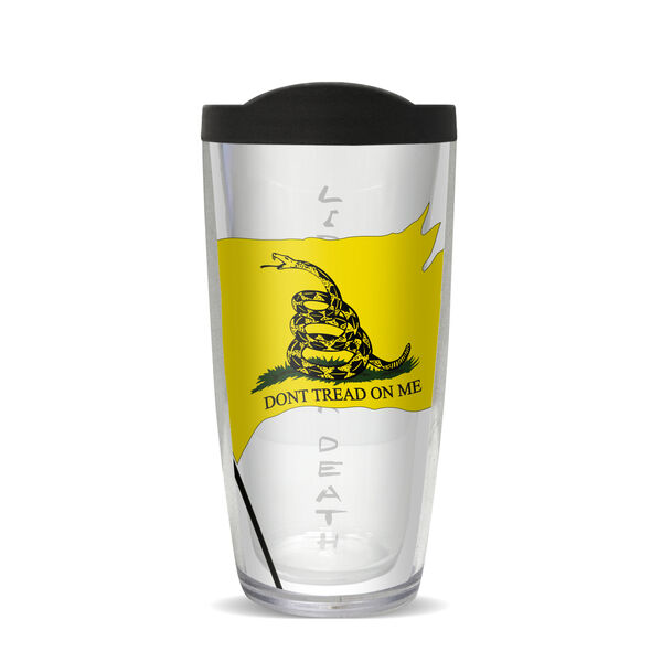 16oz Short Tumbler - Gadsden Flag without lid 01-10137