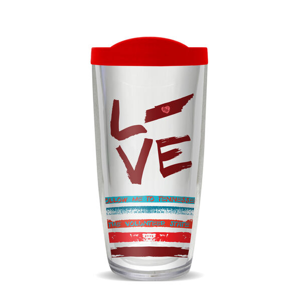 22oz Tumbler - Love - Tennessee w/ Red Lid 08-10161