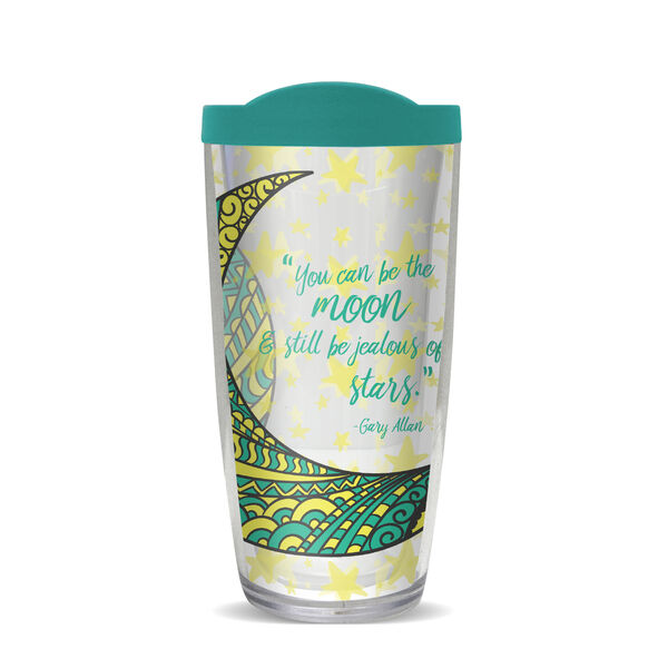 22oz Tumbler - Moon and Stars w/ Teal Lid 08-10177