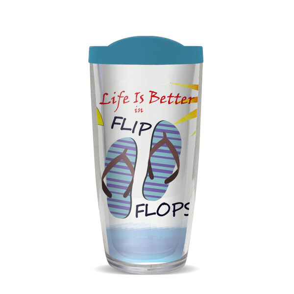 28oz Sport Tumbler - Life Is Better in Flip Flops w/ Gray Lid ST-10183