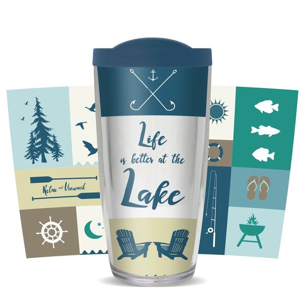 28oz Sport Tumbler - Life Is Better at the Lake w/ Gray Lid ST-10185