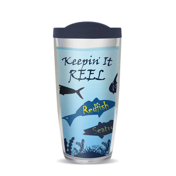 16oz Tumbler - Keeping It Reel w/ Navy Lid 02-10188