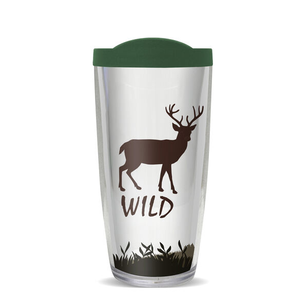 22oz Tumbler - Buck Wild w/ Emerald Green Lid 08-10209