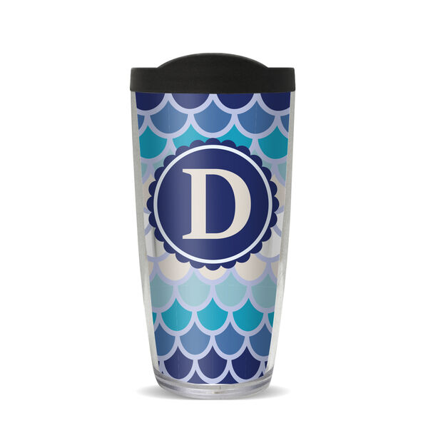 22oz Tumbler - Coastal Scallop Pattern D w/ Navy Lid 08-10241