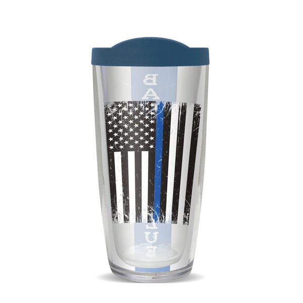 24oz Flareside Tumbler - Blue Line Flag w/ Black Lid 24F-10341