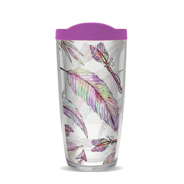 24oz Flareside Tumbler - Boho Feathers Arrows w/ Black Lid 24F-10415