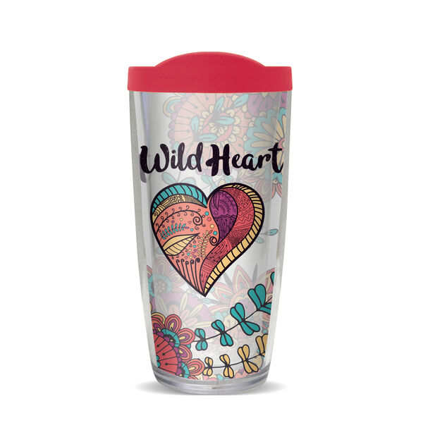 16oz Tumbler - Wild Heart w/ Pink Lid 02-10418