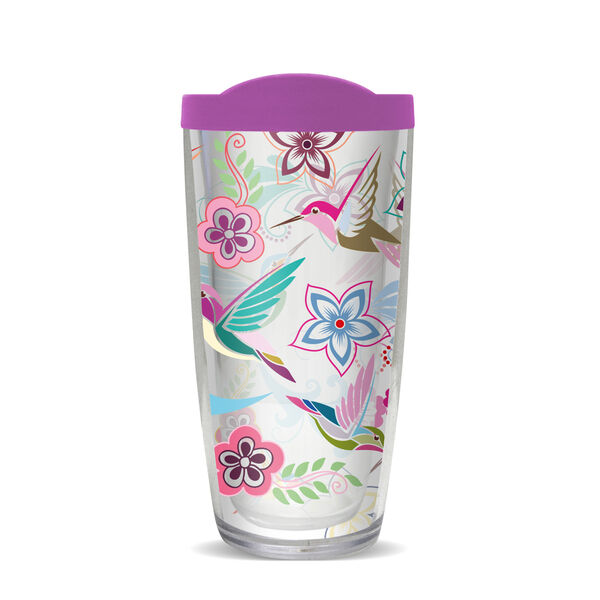 24oz Flareside Tumbler - Hummingbirds w/ Black Lid 24F-10424