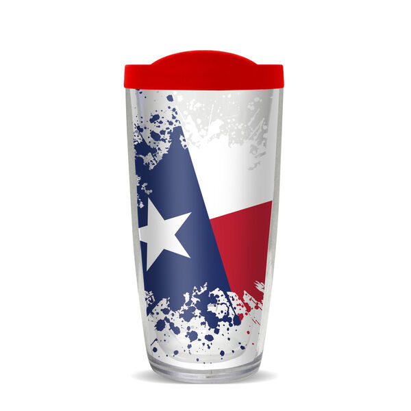 18oz Handle Mug - Texas Flag w/ Black Lid 06-10451