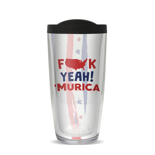 16oz Tumbler - F**K Yeah America w/ Black Lid 02-10482