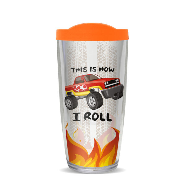 28oz Mega Tumbler - Monster Truck w/ Orange Lid H2-10487