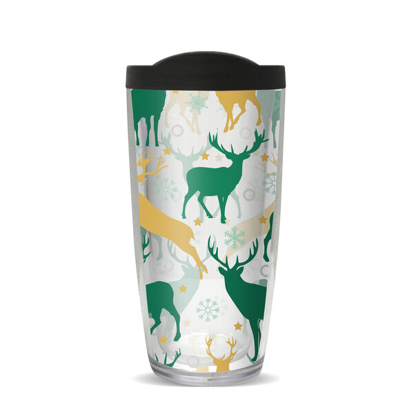 16oz Short Tumbler - Reindeer without lid 01-10493