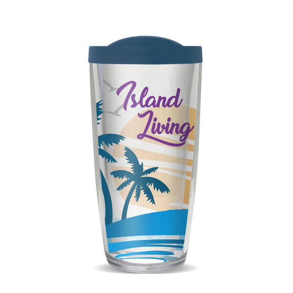 24oz Flareside Tumbler - Island Living w/ Black Lid 24F-10517