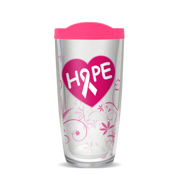 18oz Handle Mug - Breast Cancer Awareness w/ Black Lid 06-10521