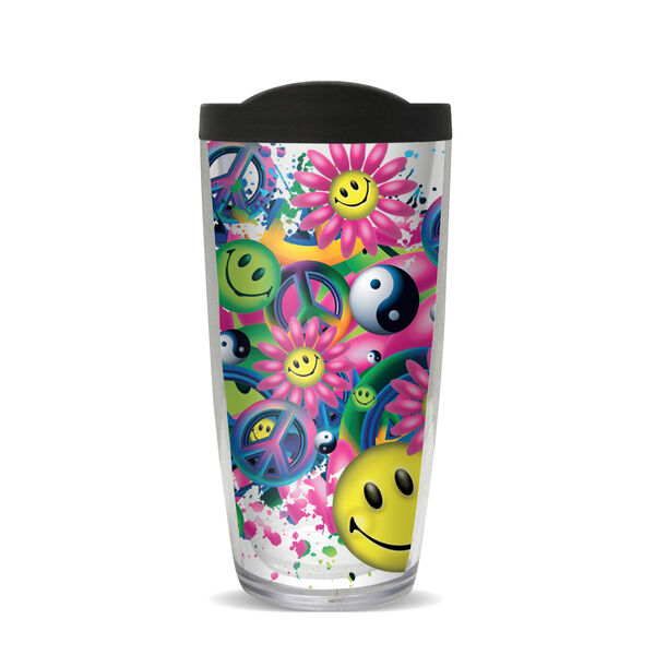 28oz Sport Tumbler - JP Peace Love and Harmony w/ Gray Lid ST-10527