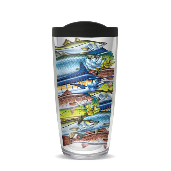 28oz Sport Tumbler - JQ Saltwater Game Fish w/ Gray Lid ST-10528