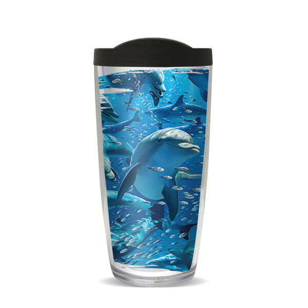 24oz Flareside Tumbler - RM Twister Dolphins w/ Black Lid 24F-10537