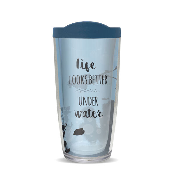 28oz Sport Tumbler - Scuba Diver - Ocean w/ Gray Lid ST-10584