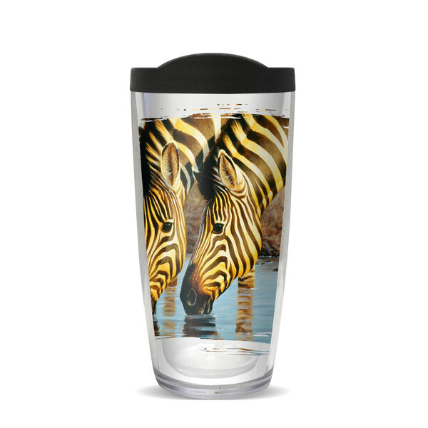 16oz Short Tumbler - CF Zebras without lid 01-10597