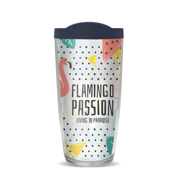 18oz Handle Mug - Flamingo Passion w/ Black Lid 06-10680