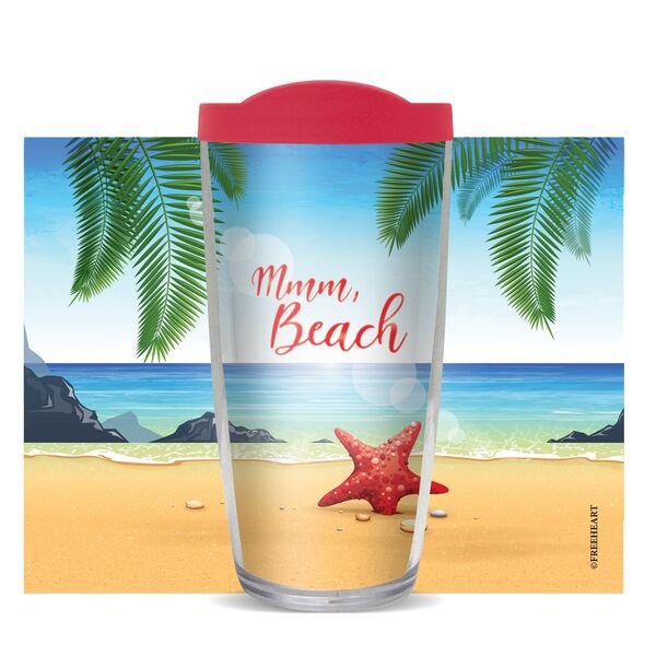 28oz Sport Tumbler - Mmm, Beach w/ Gray Lid ST-10685