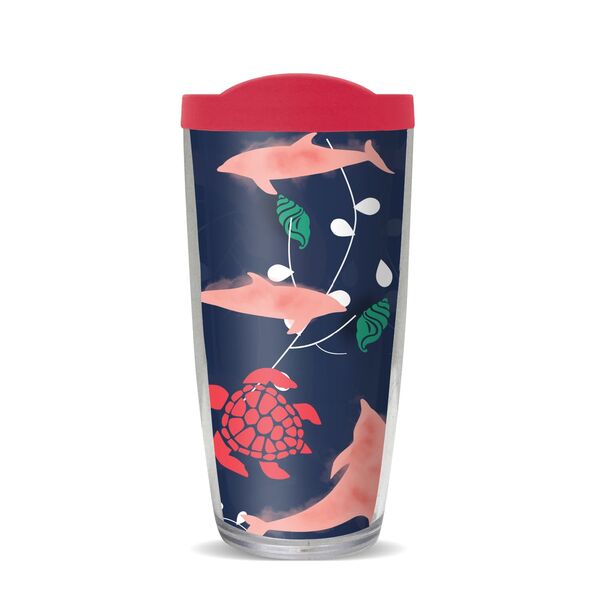 28oz Mega Tumbler - Dolphin Pink w/ Pink Lid H2-10688