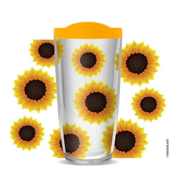 28oz Sport Tumbler - Sunflowers w/ Gray Lid ST-10711