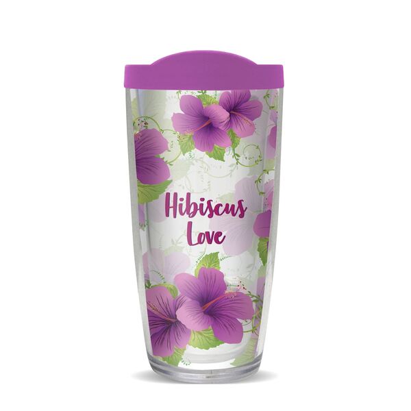 28oz Sport Tumbler - Hibiscus Love w/ Gray Lid ST-10721