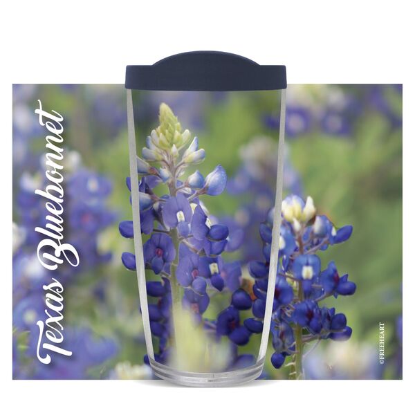 16oz Short Tumbler - Texas Bluebonnet without lid 01-10723