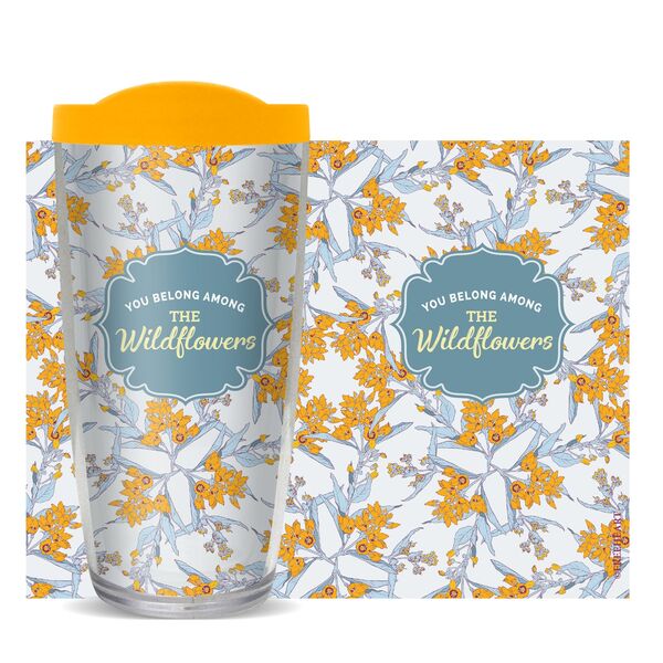 24oz Flareside Tumbler - Wildflowers w/ Yellow Lid 24F-10725