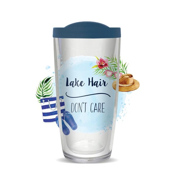 22oz Tumbler - Lake Hair Don't Care w/ Blue Lid 08-10758