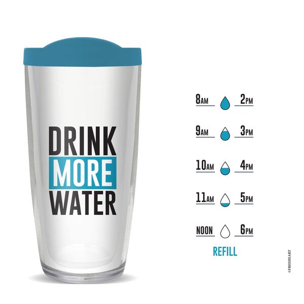 24oz Flareside Tumbler - Drink More Water w/ Turquoise Lid 24F-10771