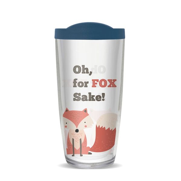 18oz Handle Mug - For Fox Sake w/ Black Lid 06-10777