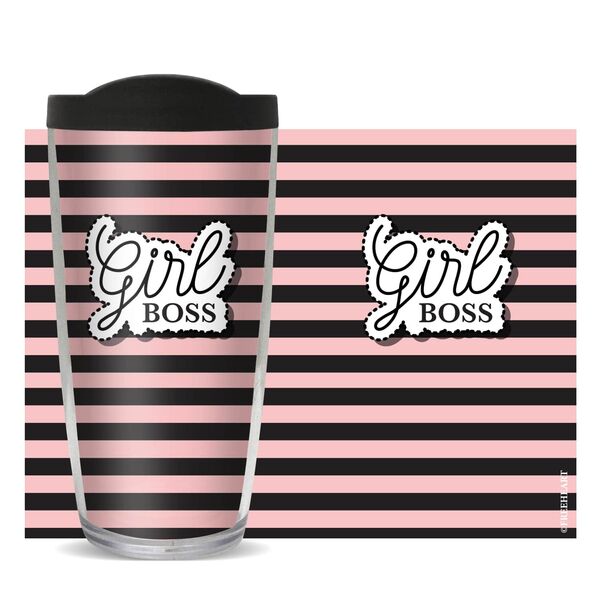 28oz Sport Tumbler - Girl Boss w/ Gray Lid ST-10778