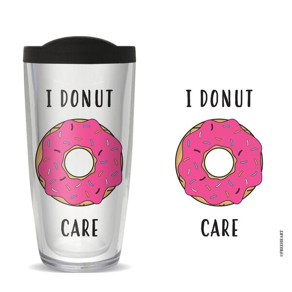 24oz Flareside Tumbler - I Donut Care w/ Black Lid 24F-10780