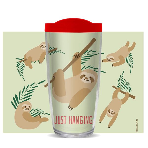 22oz Tumbler - Just Hanging w/ Red Lid 08-10781