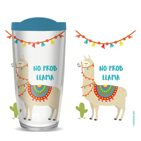 28oz Sport Tumbler - No Prob Llama w/ Gray Lid ST-10790