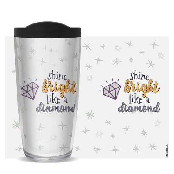 28oz Sport Tumbler - Shine Bright Like a Diamond w/ Gray Lid ST-10796