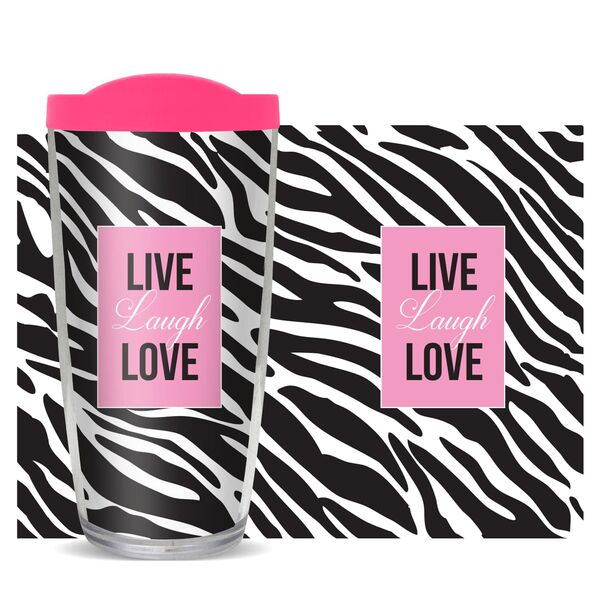 24oz Flareside Tumbler - Live Laugh Love w/ Pink Lid 24F-10803