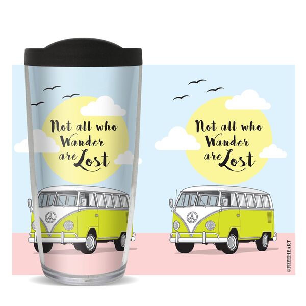 16oz Tumbler - Wanderlust w/ Black Lid 02-10809