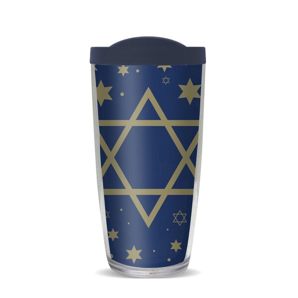 22oz Tumbler - Star of David w/ Navy Lid 08-10811