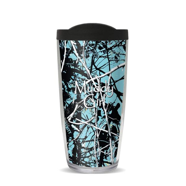 28oz Sport Tumbler - Muddy Girl Teal Camo w/ Gray Lid ST-10820