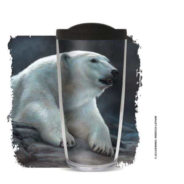 16oz Tumbler - JQ Polar Bear w/ Black Lid 02-10824