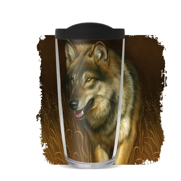 16oz Short Tumbler - JQ Wolf without lid 01-10825