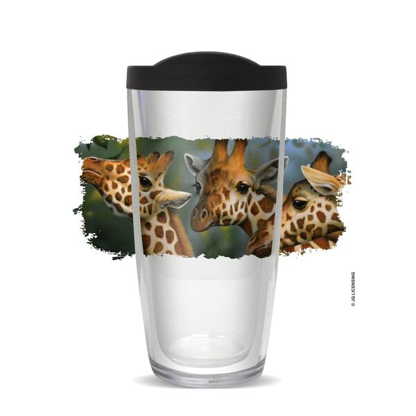 18oz Handle Mug - JQ Giraffe w/ Black Lid 06-10826