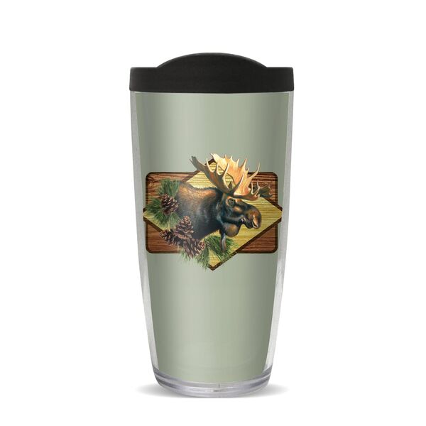 28oz Sport Tumbler - JQ Moose Pines w/ Gray Lid ST-10829