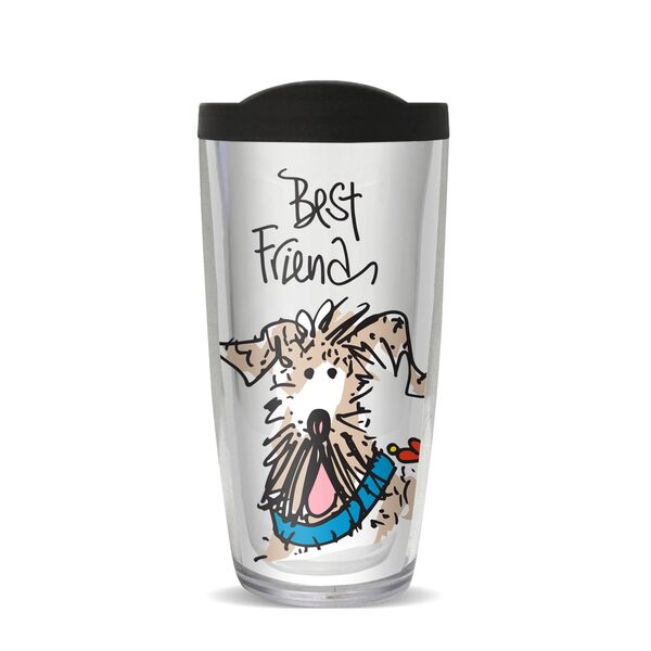 16oz Tumbler - Best Friend - Dog w/ Red Lid 02-10853